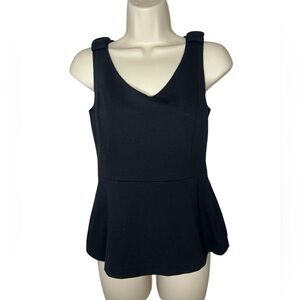 Kate Spade Black Peplum Tank Top